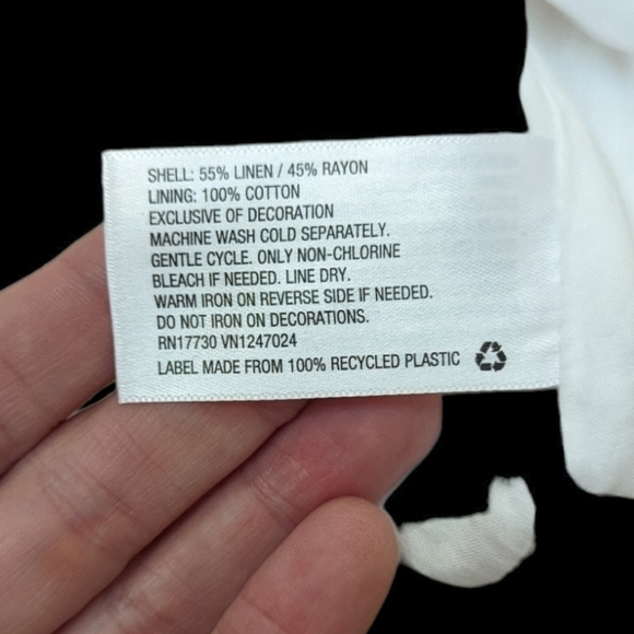 LISA Marie Fernandez 4 Target: Ric Rac Spaghetti Strap Linen Blend Sundress (L) - Picture 8 of 9